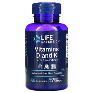 Vitamins D and K with Sea-Iodine 60 Capsules