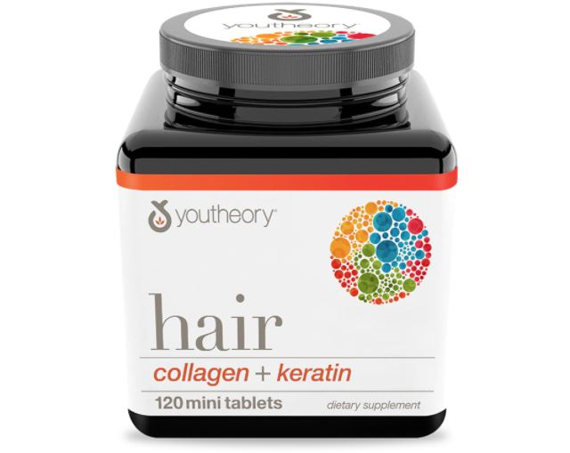 Hair Collagen + Keratin - 120 Mini Tablets by youtheory