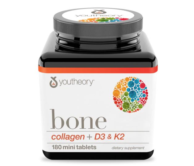 Bone Collagen + Vitamin K2 & D3 - 180 Mini Tablets by youtheory