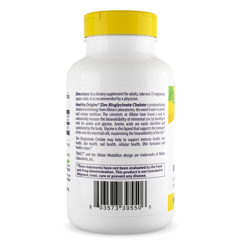 Zinc Bisglycinate Chelate 50 mg 120 Veggie Caps by Healthy Origins best price