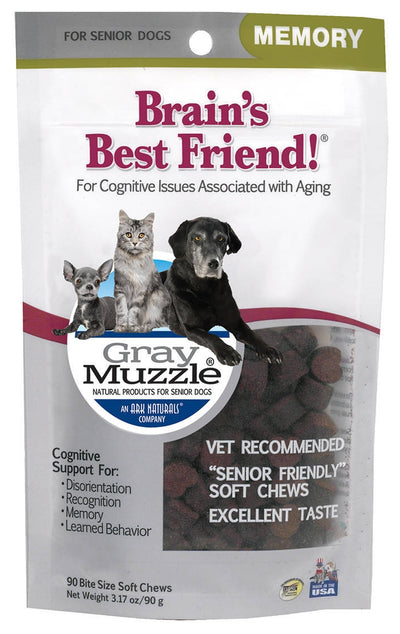 Gray Muzzle Brain's Best Friend! 90 Bite Size Soft Chews