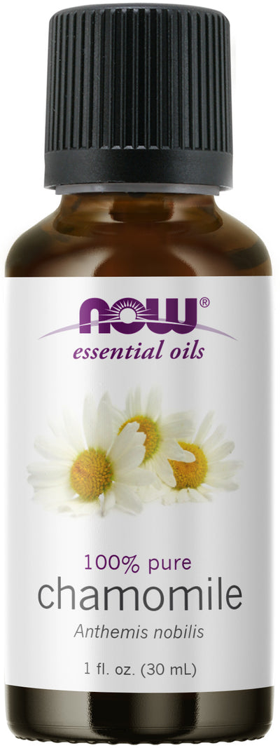 NOW Essential Oils, Chamomile Oil, Delightful Aromatherapy Scent, Steam Distilled, 100% Pure, Vegan, Child Resistant Cap, 1-Ounce