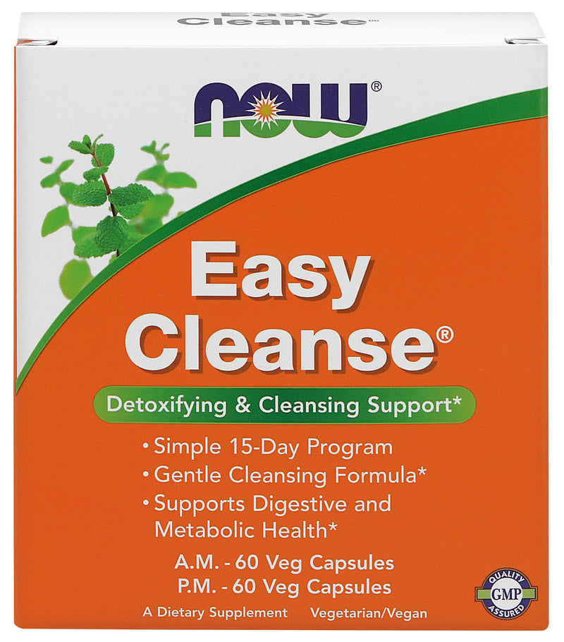 Easy Cleanse 2 Bottles of 60 Veg Capsules | By Now Foods - Best Price