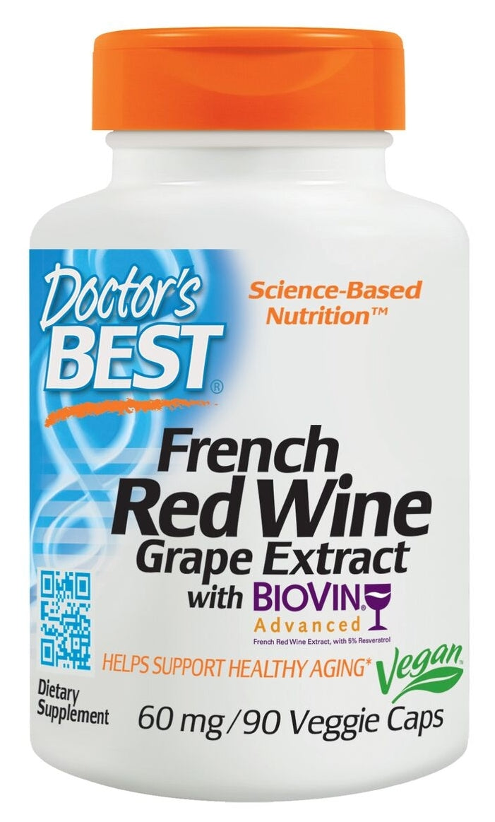 French Red Wine Grape Extract 60 mg 90 Veggie Caps
