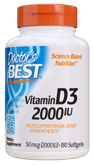 Vitamin D3 50 mcg (2000 IU) 180 Softgels