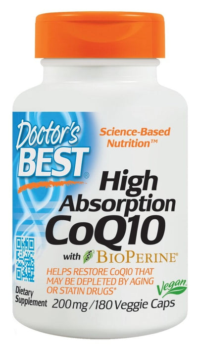 High Absorption CoQ10 200 mg 180 Veggie Caps