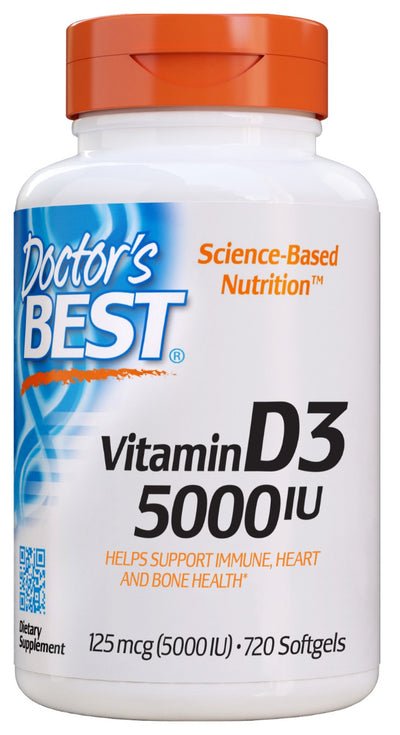 Vitamin D3 125 mcg (5000 IU) 720 Softgels