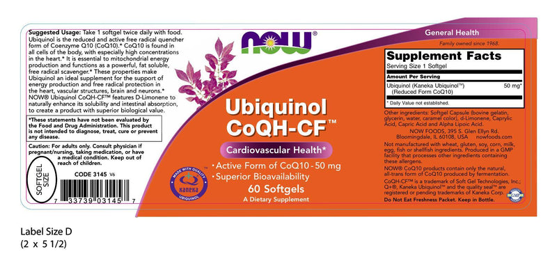 Ubiquinol CoQH-CF 50 mg 60 Softgels