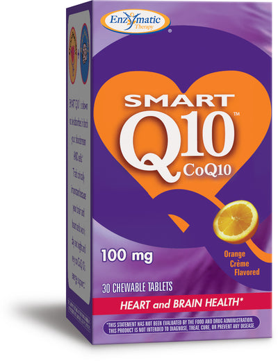 Smart Q10 Orange Creme Flavor 100 mg 30 Chewable Tablets
