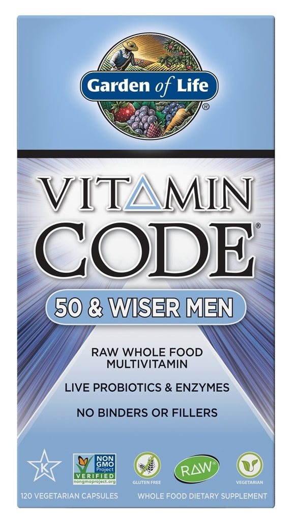 Vitamin Code 50 & Wiser Men 120 Vegetarian Capsules