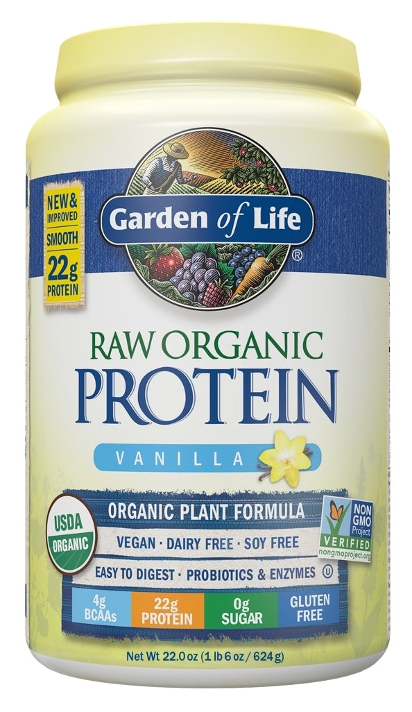 RAW Organic Protein Vanilla 22 oz (624 g)