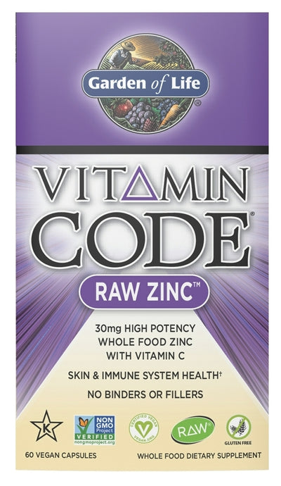 Vitamin Code Raw Zinc 60 Vegan Capsules