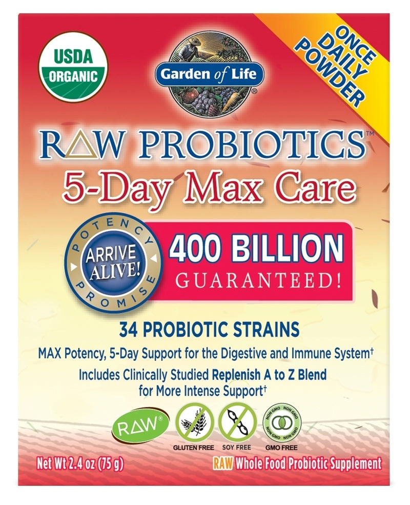 RAW Probiotics 5 Day Max Care 2.4 oz (75 g)