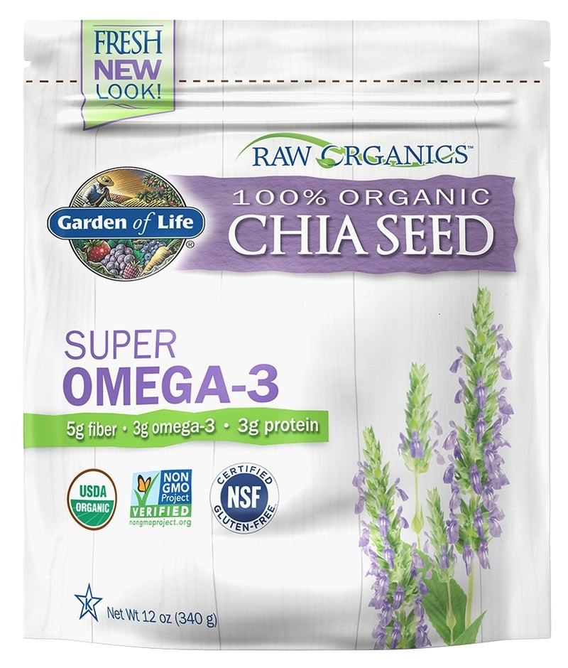 RAW Organics 100% Organic Chia Seed 12 oz (340 g)