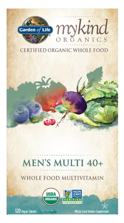 mykind Organics Men's 40+ Multi 120 Vegan Tablets