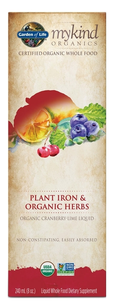 mykind Organics Plant Iron & Organic Herbs Cranberry-Lime 240 ml (8 oz)