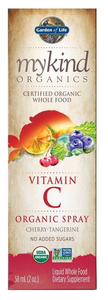 mykind Organics Vitamin C Spray Cherry-Tangerine 58 ml (2 oz)