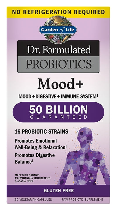 Dr. Formulated Probiotics Mood+ Shelf Stable 60 Vegetarian Capsules