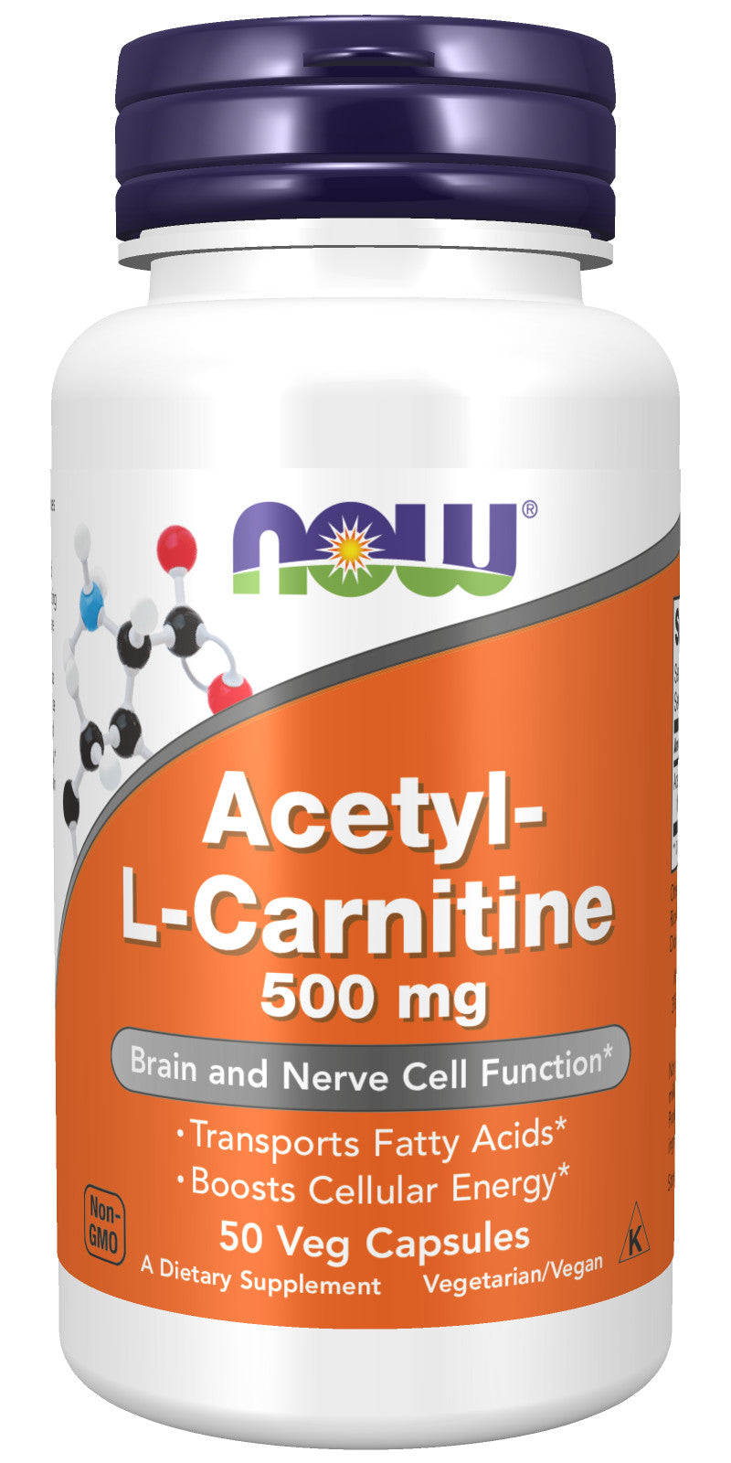 Acetyl-L-Carnitine 500 mg 50 Veg Capsules
