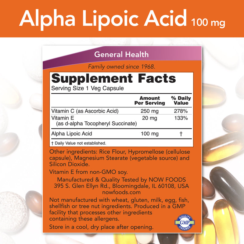 Alpha Lipoic Acid 100 mg 120 Veg Capsules