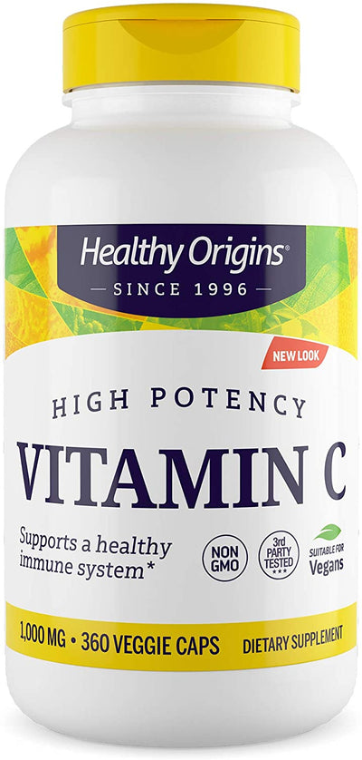 High Potency Vitamin C 1,000 mg 360 Veggie Caps by Healthy Origins best price