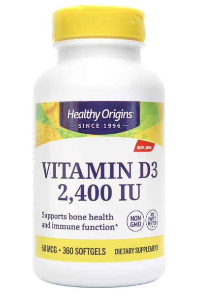 Vitamin D3 2,400 IU 360 Softgels by Healthy Origins best price
