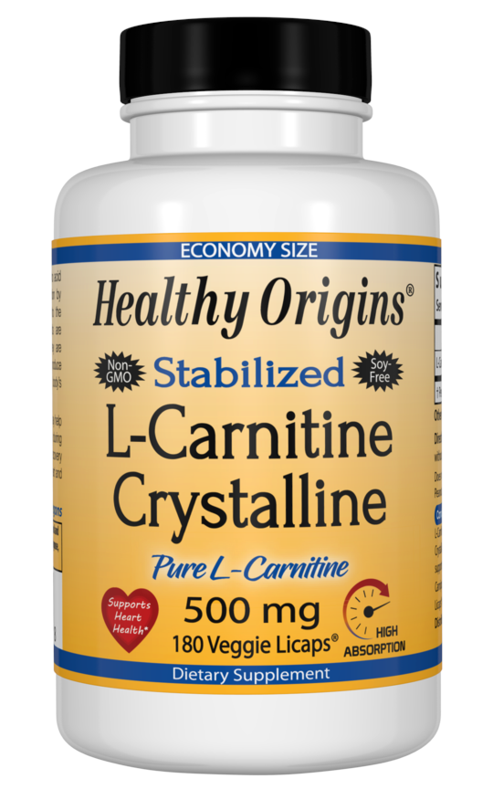 L-Carnitine Crystalline 500 mg 180 Veggie Licaps Capsule