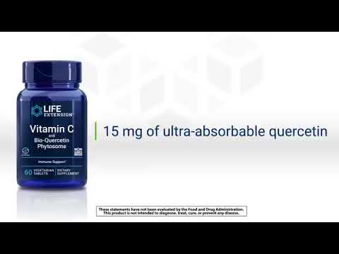 Vitamin C and Bio-Quercetin Phytosome 250 Vegetarian Tablets