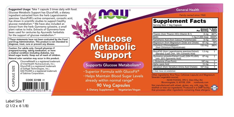 Glucose Metabolic Support 90 Veg Capsules