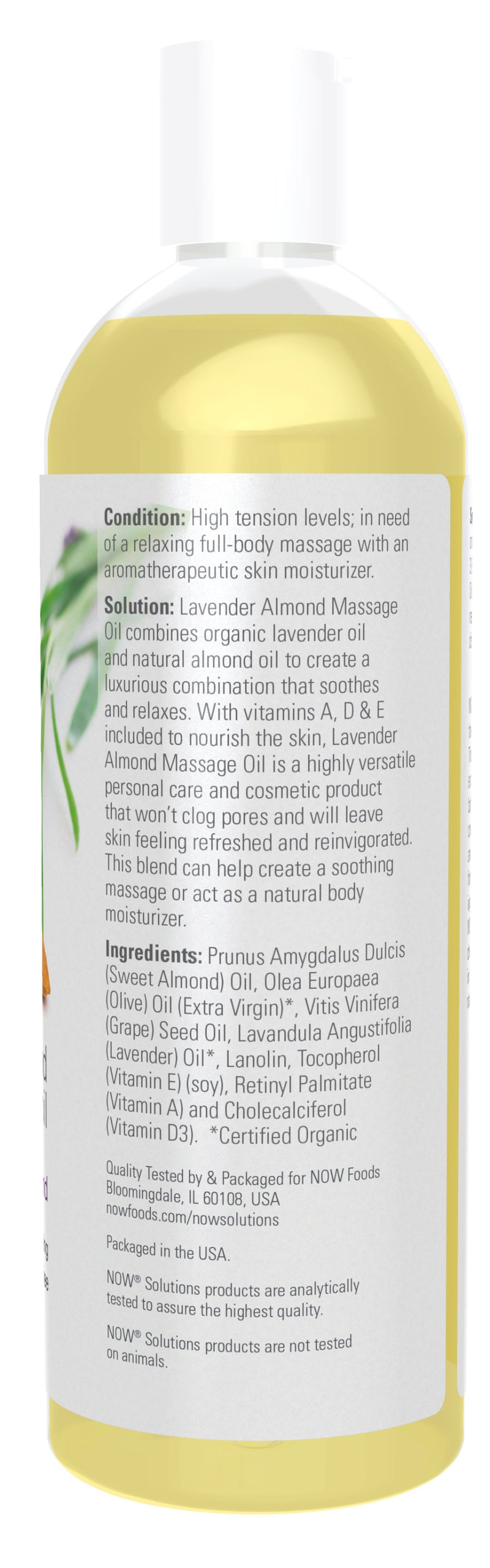 Now Solutions - Lavender Almond Massage Oil 16 fl oz (473 ml)