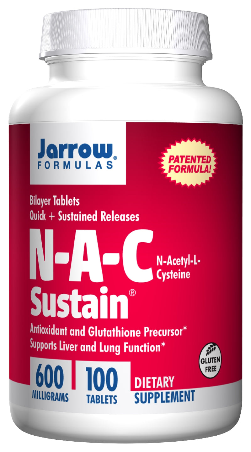 N-A-C Sustain N-Acetyl-L-Cysteine 600 mg 100 Tablets