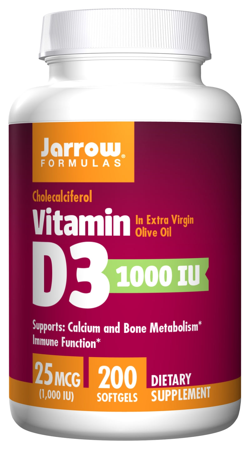 Vitamin D3 25 mcg (1000 IU) 200 Softgels