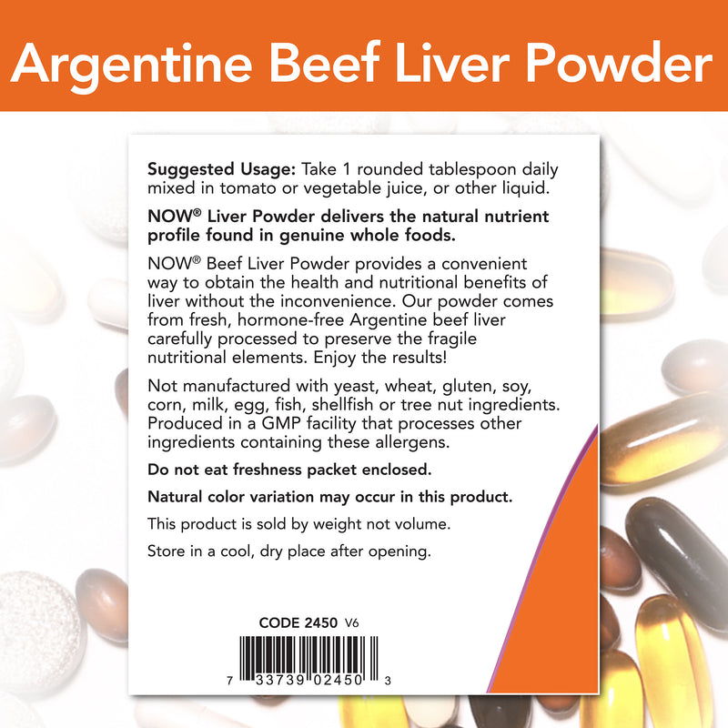 Liver Powder 12 oz (340 g) | By Now Foods - Best Price