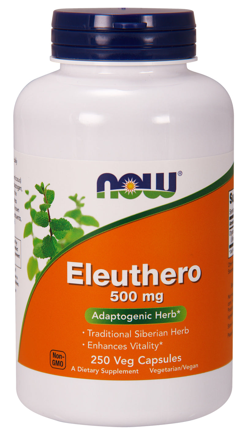 Eleuthero 500 mg 250 Capsules | By Now Foods - Best Price