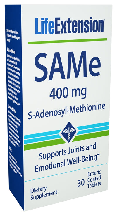 SAMe (S-Adenosyl-Methionine) 400 mg 30 Enteric Coated Tablets