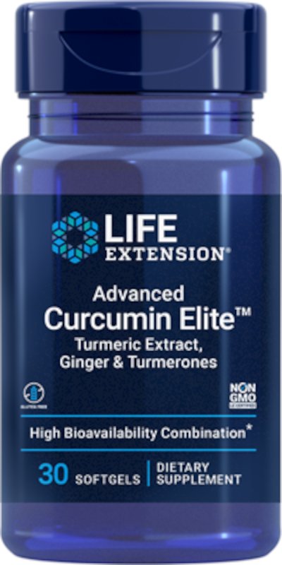 Advanced Curcumin Elite Turmeric Extract, Ginger & Turmerones 30 Softgels