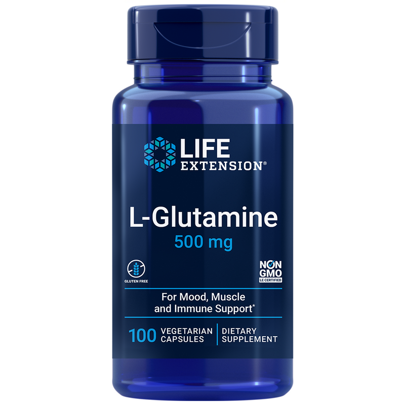 L-Glutamine 500 mg 100 Capsules by Life Extension best price