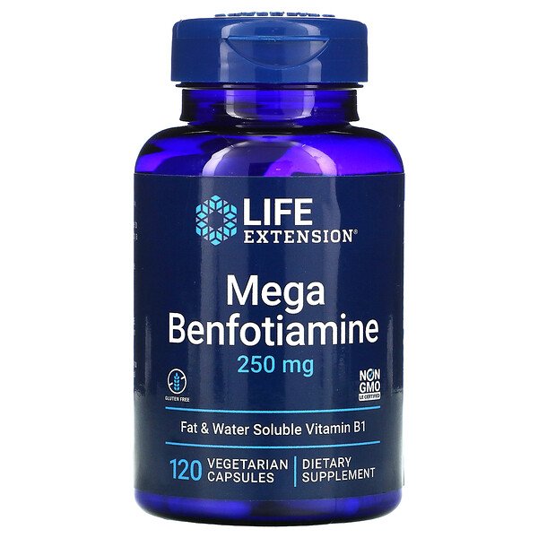 Mega Benfotiamine 250 mg 120 Vegetarian Capsules by Life Extension best price