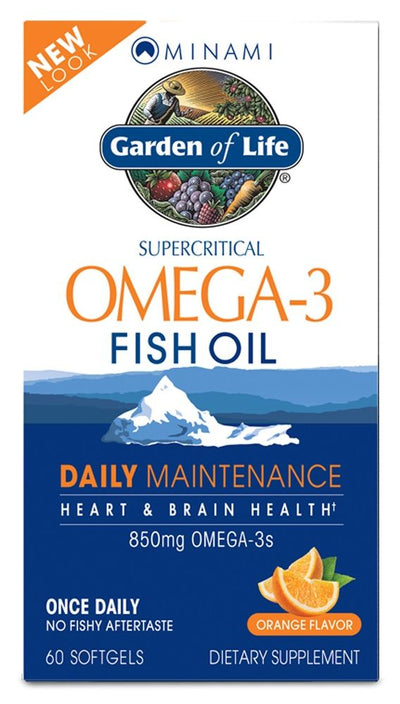 Omega-3 Fish Oil 850 mg Orange Flavor 60 Softgels