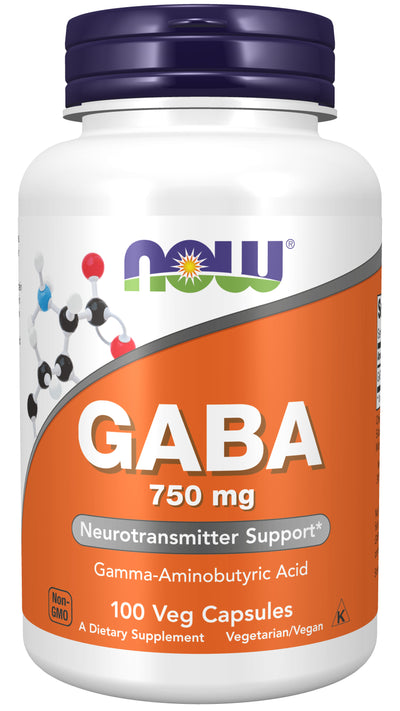 GABA 750 mg 100 Veg Capsules | By Now Foods - Best Price