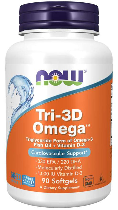 Tri-3D Omega 90 Sgels by Now Foods best price