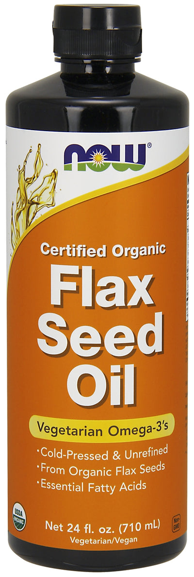 Certified Organic Flax Seed Oil 24 fl oz (710 ml)
