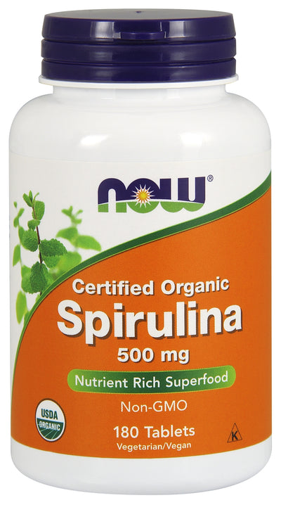 Spirulina Certified Organic 500 mg 180 Tablets