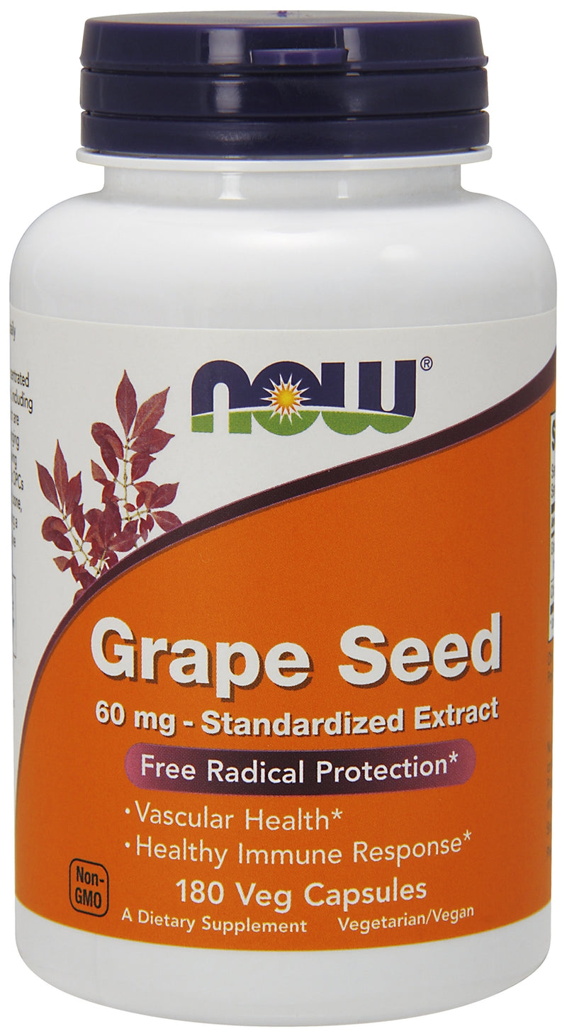 Grape Seed Standardized Extract 60 mg 180 Veg Capsules