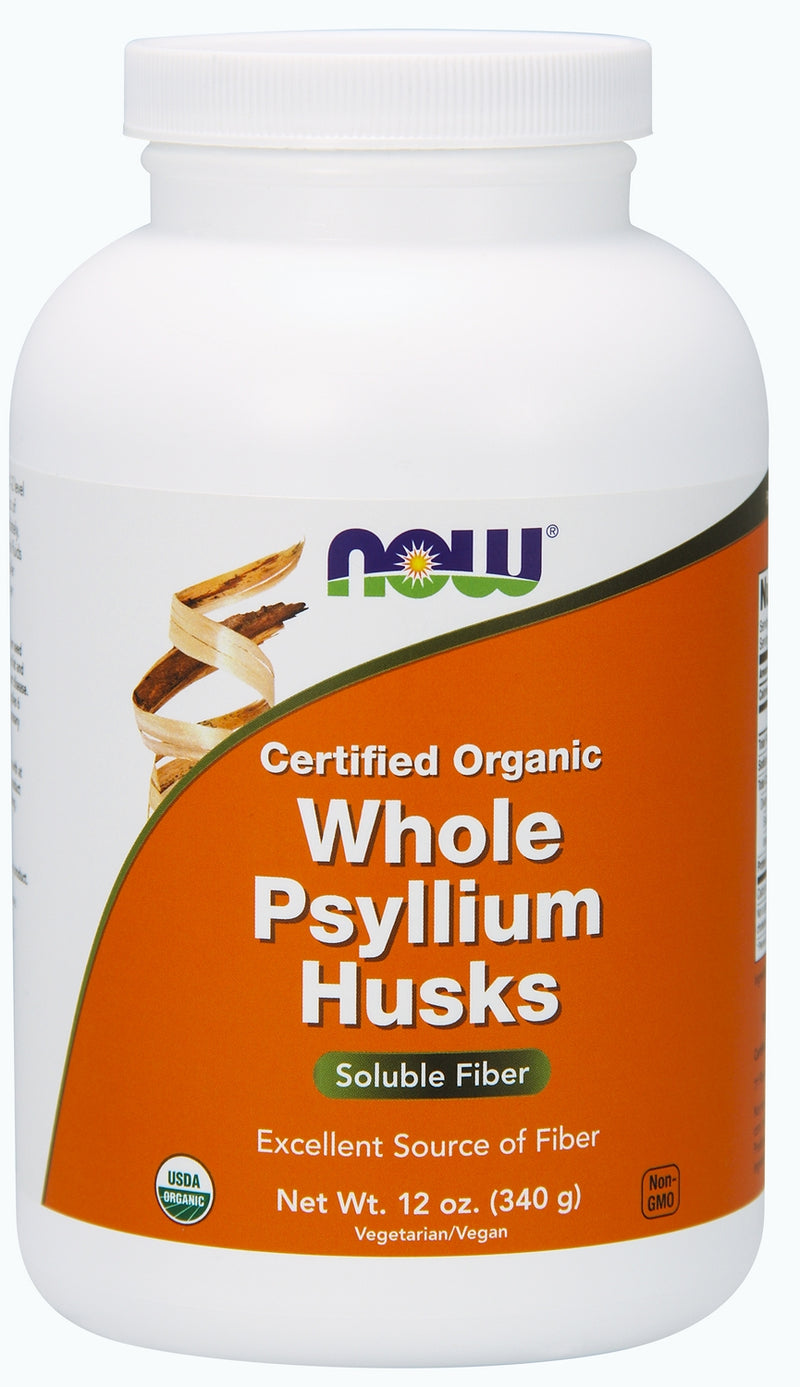 Whole Psyllium Husks Certified Organic 12 oz (340 g) | By Now Foods - Best Price