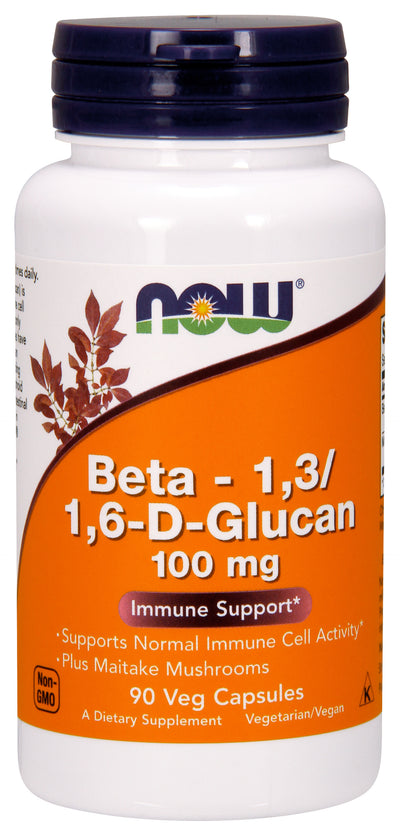 Beta-1,3/1,6-D-Glucan 100 mg 90 Veg Capsules | By Now Foods - Best Price