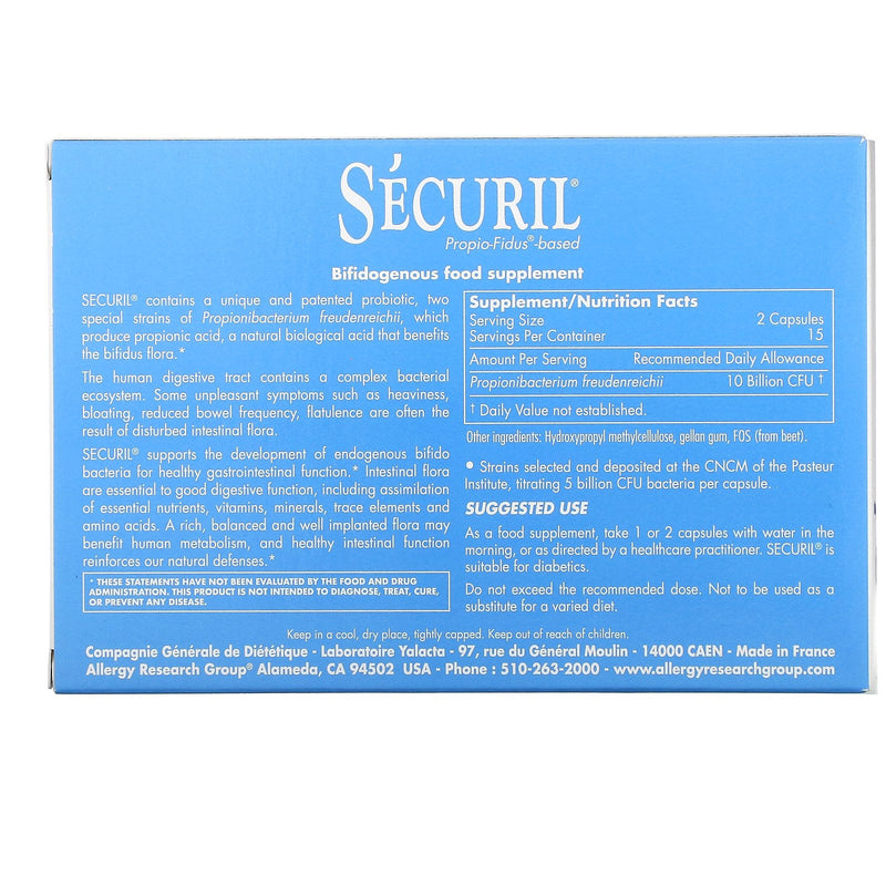 Securil 30 Capsules by Allergy Research best price