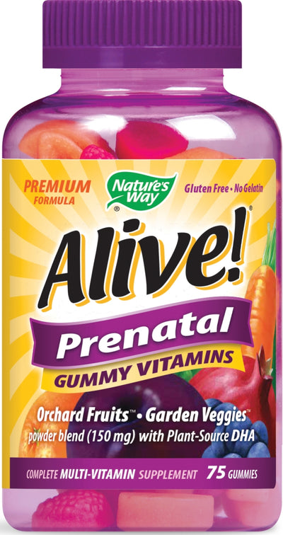 Alive! Prenatal Gummy Vitamins 75 Gummies