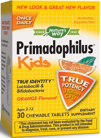 Primadophilus Kids Orange Flavored 30 Chewable Tablets