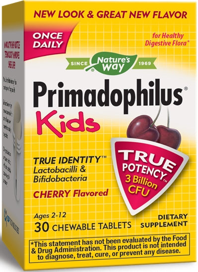 Primadophilus Kids Cherry Flavored 30 Chewable Tablets